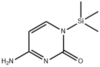 2(1H)-Pyrimidinone, 4-amino-1-(trimethylsilyl)-,73416-12-3,结构式