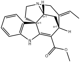 rac-(3β*,15β*,19E)-2,16,19,20-テトラデヒドロクラン-17-酸メチル 化学構造式