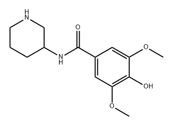 Benzamide, 4-hydroxy-3,5-dimethoxy-N-3-piperidinyl- Structure