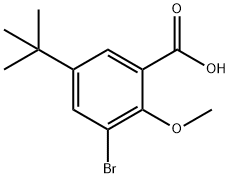 3-Bromo-5-(tert-butyl)-2-methoxybenzoic acid Structure