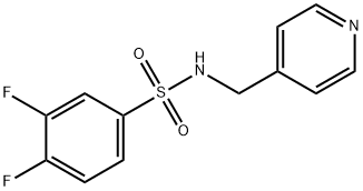 3,4-二氟-N-(吡啶-4-基甲基)苯磺酰胺 结构式