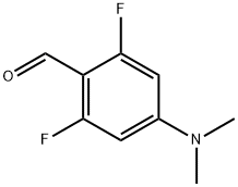 Benzaldehyde, 4-(dimethylamino)-2,6-difluoro- Structure