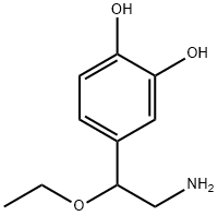 1,2-Benzenediol, 4-(2-amino-1-ethoxyethyl)- Structure