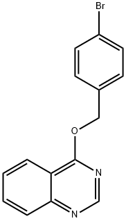 4-[4-ブロモベンジルオキシ]キナゾリン 化学構造式