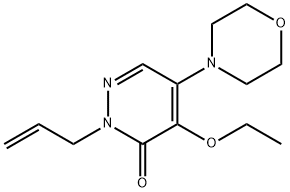 3(2H)-Pyridazinone, 4-ethoxy-5-(4-morpholinyl)-2-(2-propen-1-yl)- Struktur