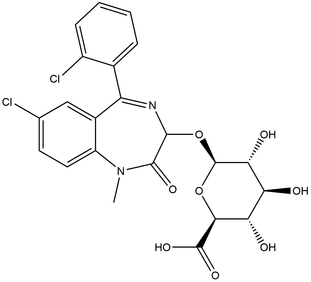Lormetazepam Glucuronide Structure