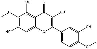 4H-1-Benzopyran-4-one, 3,5,7-trihydroxy-2-(3-hydroxy-4-methoxyphenyl)-6-methoxy- Structure