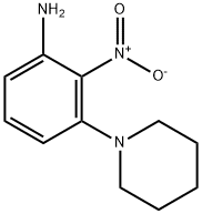 Benzenamine, 2-nitro-3-(1-piperidinyl)- 化学構造式