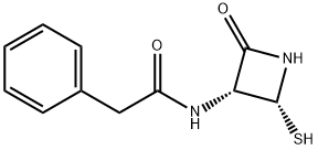 2-oxo-3β-(2-phenylacetamido)-4β-mercaptoazetidine Structure