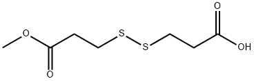 Propanoic acid, 3-[(2-carboxyethyl)dithio]-, 1-methyl ester Structure
