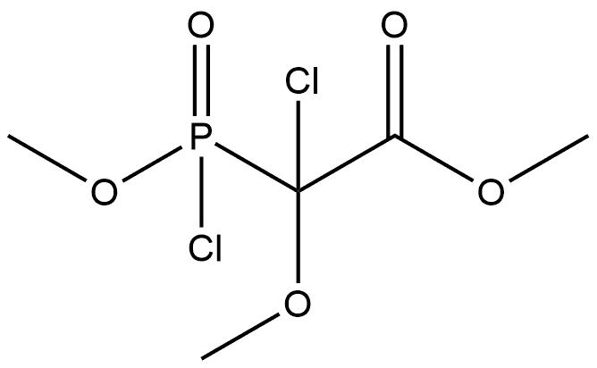 Acetic acid, 2-chloro-2-(chloromethoxyphosphinyl)-2-methoxy-, methyl ester