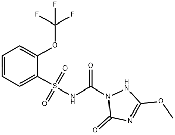 1H-1,2,4-Triazole-1-carboxamide, 2,5-dihydro-3-methoxy-5-oxo-N-[[2-(trifluoromethoxy)phenyl]sulfonyl]-,749198-26-3,结构式