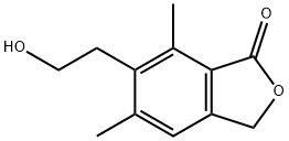 1(3H)-Isobenzofuranone, 6-(2-hydroxyethyl)-5,7-dimethyl- Structure