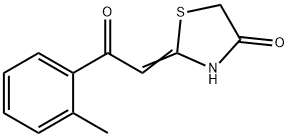 2-[2-(2-甲基苯基)-2-氧代亚乙基]-1,3-噻唑烷-4-酮, 749920-39-6, 结构式