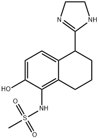 Methanesulfonamide, N-[5-(4,5-dihydro-1H-imidazol-2-yl)-5,6,7,8-tetrahydro-2-hydroxy-1-naphthalenyl]- Structure