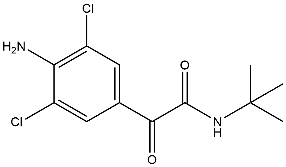 Benzeneacetamide, 4-amino-3,5-dichloro-N-(1,1-dimethylethyl)-α-oxo-
