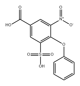 Benzoic acid, 3-nitro-4-phenoxy-5-sulfo- Struktur