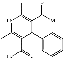 3,5-Pyridinedicarboxylic acid, 1,4-dihydro-2,6-dimethyl-4-phenyl- Struktur