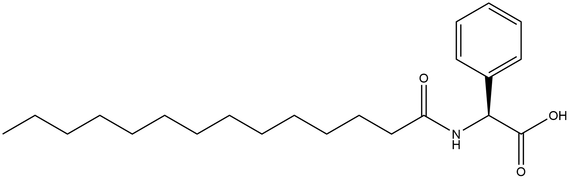 N-十四酰基-L-苯基甘氨酸 结构式