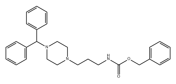 Carbamic acid, [3-[4-(diphenylmethyl)-1-piperazinyl]propyl]-, phenylmethyl ester (9CI)