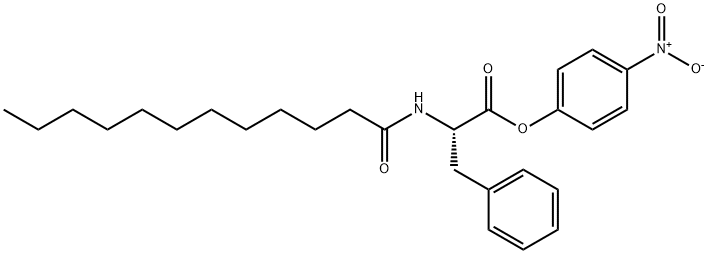 Phenylalanine, N-(1-oxododecyl)-, 4-nitrophenyl ester Struktur