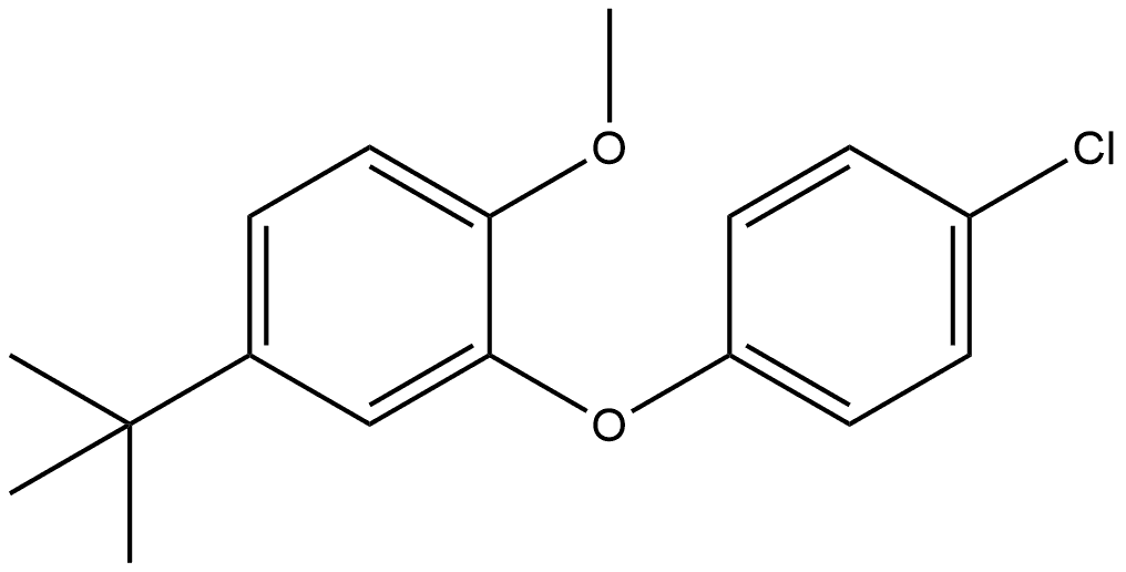 2-(4-Chlorophenoxy)-4-(1,1-dimethylethyl)-1-methoxybenzene,75552-22-6,结构式
