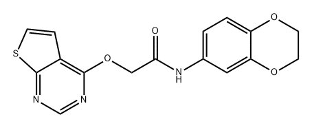 N-(2,3-DIHYDRO-1,4-BENZODIOXIN-6-YL)-2-{THIENO[2,3-D]PYRIMIDIN-4-YLOXY}ACETAMIDE 结构式