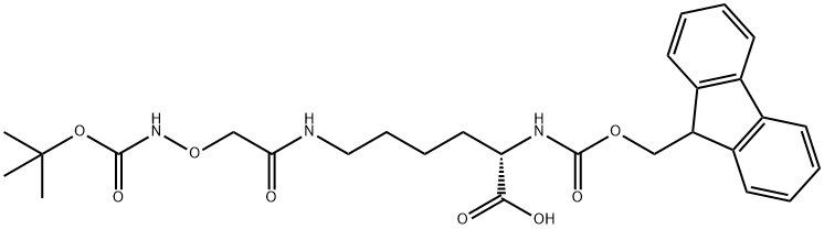 11-?Oxa-?2,?8,?12-?triazatridecanedioic acid, 3-?carboxy-?9-?oxo-?, 13-?(1,?1-?dimethylethyl) 1-?(9H-?fluoren-?9-?ylmethyl) ester, (3S)?- Struktur