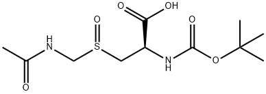 L-Alanine, 3-[[(acetylamino)methyl]sulfinyl]-N-[(1,1-dimethylethoxy)carbonyl]- Struktur