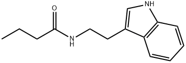 N-[2-(1H-吲哚-3-基)乙基]丁酰胺, 76049-36-0, 结构式