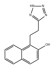 2-Naphthalenol, 1-[2-(2H-tetrazol-5-yl)ethyl]- Struktur