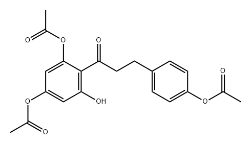 1-Propanone, 3-[4-(acetyloxy)phenyl]-1-[2,4-bis(acetyloxy)-6-hydroxyphenyl]- Struktur