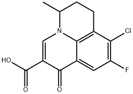 1H,5H-Benzo[ij]quinolizine-2-carboxylic acid, 8-chloro-9-fluoro-6,7-dihydro-5-methyl-1-oxo- Structure