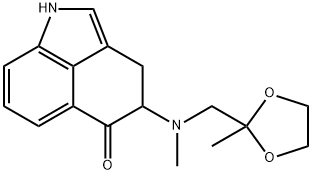 Benz[cd]indol-5(1H)-one, 3,4-dihydro-4-[methyl[(2-methyl-1,3-dioxolan-2-yl)methyl]amino]- Struktur