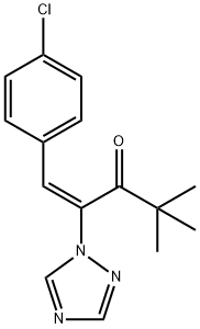 1-Penten-3-one, 1-(4-chlorophenyl)-4,4-dimethyl-2-(1H-1,2,4-triazol-1-yl)-, (1E)- Structure