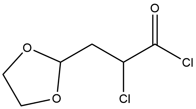 1,3-Dioxolane-2-propanoyl chloride, α-chloro-,768401-49-6,结构式