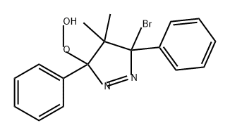 3H-Pyrazole, 3-bromo-4,5-dihydro-5-hydroperoxy-4,4-dimethyl-3,5-diphenyl-