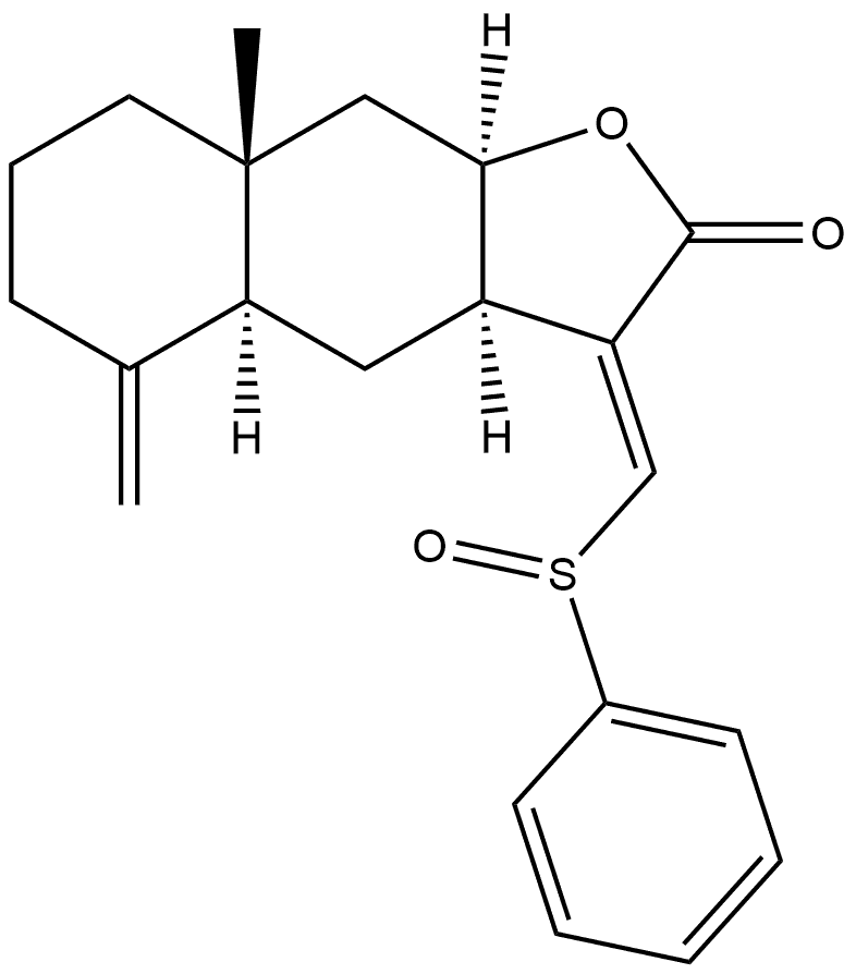 Naphtho[2,3-b]furan-2(3H)-one, decahydro-8a-methyl-5-methylene-3-[(phenylsulfinyl)methylene]-, [3aR-(3E,3aα,4aα,8aβ,9aα)]- (9CI)