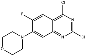 Quinazoline, 2,4-dichloro-6-fluoro-7-(4-morpholinyl)- 结构式