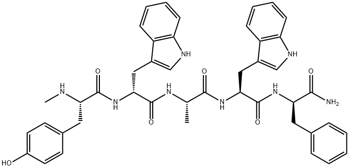 TYR-D-TRP-ALA-TRP-D-PHE METHYLAMIDE Structure