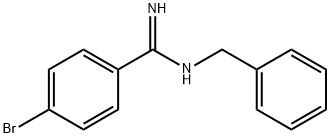 Benzenecarboximidamide, 4-bromo-N-(phenylmethyl)- Structure