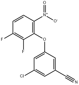 Benzonitrile, 3-chloro-5-(2,3-difluoro-6-nitrophenoxy)- Structure