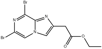 Imidazo[1,2-a]pyrazine-2-acetic acid, 6,8-dibromo-, ethyl ester Structure
