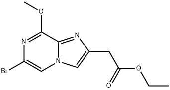 ethyl 6-bromo-8-methoxyimidazo<1,2-a>pyrazine-2-acetate Struktur