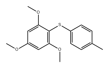 Benzene, 1,3,5-trimethoxy-2-[(4-methylphenyl)thio]- Structure