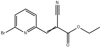 2-Propenoic acid, 3-(6-bromo-2-pyridinyl)-2-cyano-, ethyl ester Structure