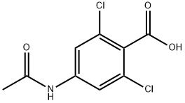 2,6-dichloro-4-acetamidobenzoic acid Struktur
