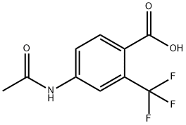 4-乙酰氨基-2-(三氟甲基)苯甲酸,773108-01-3,结构式