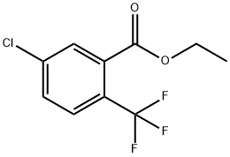 Benzoic acid, 5-chloro-2-(trifluoromethyl)-, ethyl ester 结构式