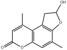 7H-Furo3,2-f1benzopyran-7-one, 1,2-dihydro-2-hydroxy-4,9-dimethyl- Structure